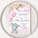 Suche nach pink elephant einladungen Elefantenbaby dusche