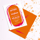 Suche nach orange hochzeit einladungen Einfach minimalistisch