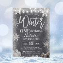 Suche nach winter onederland geburtstag einladungen Silber