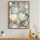 Suche nach sand und muscheln poster Küste