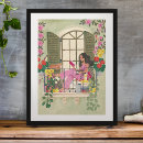 Suche nach mädchen und katze poster Für sie