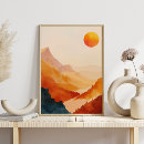 Suche nach roter sonnenuntergang poster Aquarell