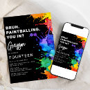 Suche nach paintball party einladungen Farbspritze