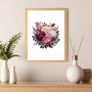 Suche nach rosa und lila blumen poster Aquarell