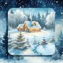 Suche nach schneebedeckte bäume aufkleber Weihnachten