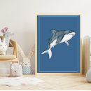 Suche nach hai poster kinderzimmer poster Blau