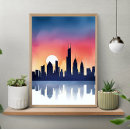 Suche nach skyline silhouette poster Gebäude