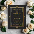 Suche nach formales abendessen party einladungen Schwarz und gold