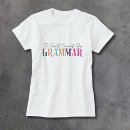 Suche nach lustige grammatik tshirts Für sie