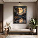 Suche nach nachtlandschaft poster Vollmond