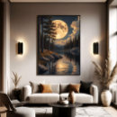 Suche nach magischer wald leinwandbilder Vollmond
