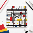 Suche nach mondrian wanduhren Blau