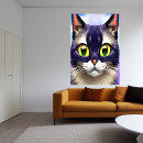 Suche nach lila katze poster Haustier