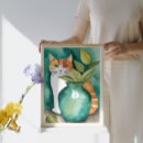 Suche nach grüne katze poster Aquarell