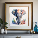 Suche nach bunter elefant poster Aquarell