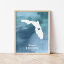 Suche nach florida staat poster Blau