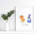 Suche nach blauer hund poster Modern