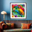 Suche nach blaue vögel poster Palmen