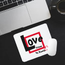 Suche nach liebe mousepads Schwarz weiß