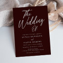 Suche nach maroon hochzeits einladungen Kastanienbraun