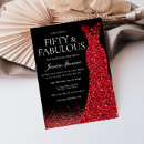 Suche nach fünfzig fabelhaft einladungen Rot