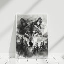 Suche nach schwarz weißer wolf poster Jede person