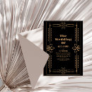 Suche nach die großen gatsby hochzeits einladungen Schwarz und gold