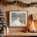 Suche nach schneebedeckte straße poster Landschaft