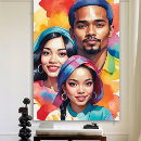 Suche nach einheit im diversity poster Aquarell