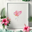 Suche nach rosa flamingo poster Aquarell