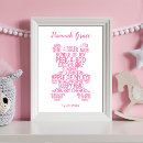 Suche nach babymädchen kinderzimmer poster Rosa