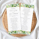 Suche nach botanisch grüne blätter in aquarellfarbe hochzeitsprogramm Grün und weiß