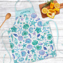 Suche nach seestern schürzen Küstenlinie