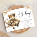 Suche nach vintage flugzeuge einladungen Babydusche