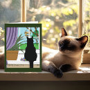 Suche nach katze in einem fenster karten Schwarzkatze