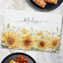 Suche nach gelbe sonnenblumen geschirr tücher Monogramm