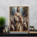Suche nach jesus mit schafen poster Für alle