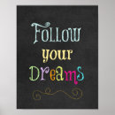 Suche nach folgen ihren träumen poster Typografie