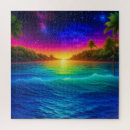 Suche nach tropischer sonnenuntergang puzzle Palmen