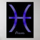 Suche nach sternzeichen fische poster Blau