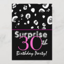 Suche nach surprise 30th birthday einladungen Schwarz