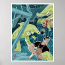 Suche nach angriff poster Cartoon