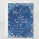Suche nach snowflake einladungen Blaue babydusche
