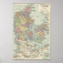 Suche nach dänemark karte poster Vintag