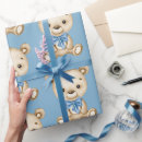 Suche nach blauer teddybär geschenkpapier Aquarell