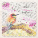 Suche nach vintager vogel untersetzer Aquarell