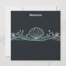 Suche nach muscheln kleine grußkarten Ozean