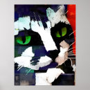 Suche nach grüne augen katze poster Schwarz