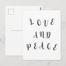 Suche nach liebe und frieden postkarten Wörter