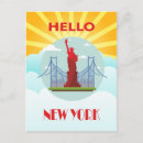 Suche nach manhattan skyline postkarten Vintag